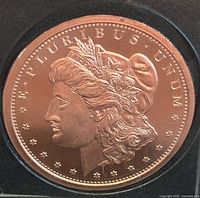 Obverse showing Morgan dollar portrait and inscription