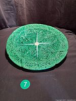 Top view of green cabbage charger