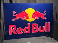 Front view of Red Bull LED sign