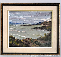 Framed oil painting full view