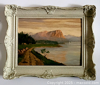 Full view of framed painting