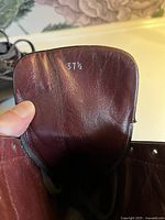 Inside tongue showing size 37½ marking