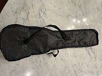 Black nylon ukulele gig bag closed