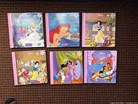 Front covers of all six Disney Princess hardcover books laid out 3 x 2.