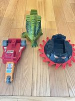 All three vehicles side by side on hardwood floor