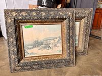 Both matching ornate frames front view