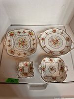 All four Royal Albert Petit Point dishes overview