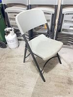 Single chair unfolded showing overall design