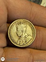 Obverse showing King George V portrait and legend