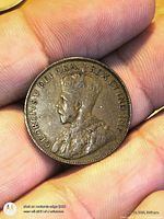 Obverse of 1929 Newfoundland large cent, King George V bust visible