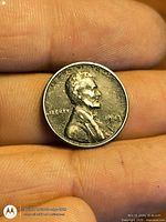 Obverse view showing Lincoln portrait and 1943 date