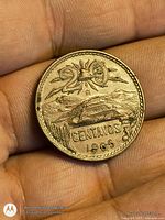 Obverse of 1965 20 Centavos coin