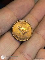 Reverse of 1943 1 Pfennig coin showing bird design