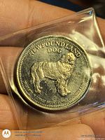Obverse: Newfoundland dog with NEWFOUNDLAND DOG legend