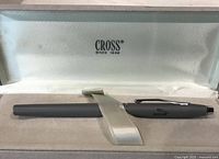 Pen and case interior showing Cross branding