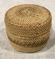 closed basket showing exterior weave