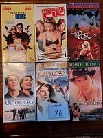 Group shot of six VHS tapes showing front covers