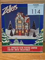 Retail box for Zellers hand-painted lighted ceramic house collectible Physician’s Office