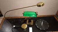 Overview of banker lamp, adjustable lamp, Belle wall clock