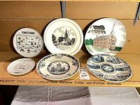 Front view all six plates upright and flat