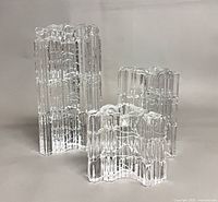 All three Rosenthal Studio Line icicle candlesticks front view