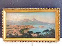 Framed oil painting front view