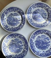 Four Seaforth pattern plates laid out showing complete surfaces