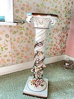 Full view of porcelain pedestal showing height and overall design