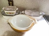 All items grouped on countertop