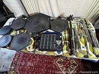 All pads, module and hardware laid out on table