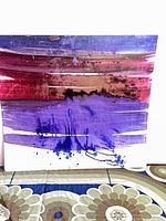 Full view of unframed watercolour on metal sheet