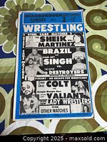 Full view of entire wrestling poster