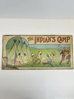 Front view of lithographed box lid