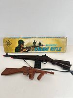 Both toy guns with automatic carbine rifle box
