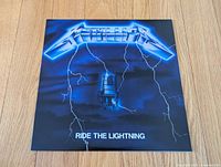 Front sleeve shows Ride the Lightning artwork