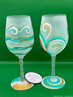 Two Lolita Eternal Tides wine glasses front view