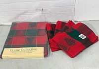 Packaged square tablecloth and four matching tea towels