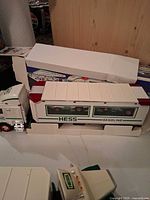 Trailer and box showing Hess Gasoline graphics