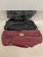 Top view of both duffle bags showing overall appearance