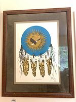 Full view of framed print showing artwork, mat and frame