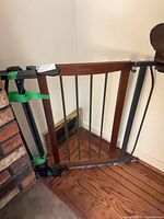 Front view of Summer metal-wood gate