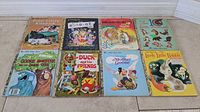 All eight Little Golden Books laid out showing covers