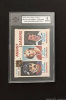 Front of KSA-slabbed card showing grade 8 label and player images