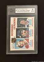 Front of graded card showing players and KSA grade 8 label