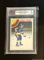 Front of KSA-slabbed Bernie Federko rookie card