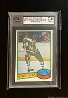 Front of KSA-slabbed Craig Hartsburg OPC rookie card showing grade label 7.5 NM+