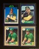 Fronts of four rookie cards in top loaders