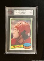 Front of KSA slab displaying Kent Nilsson rookie card with grade label