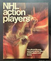 Front cover showing title and blurred hockey action image