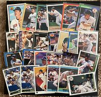 Group shot showing all 25 Wade Boggs cards from various brands